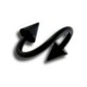 Spiral- / Helix-Piercing Blackline Titan Grad 23 Eloxiert Schwarz Spitzen