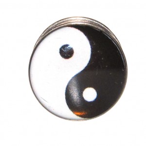 Lobus- / Ohr-Plug Chirurgenstahl 316L Yin Yang