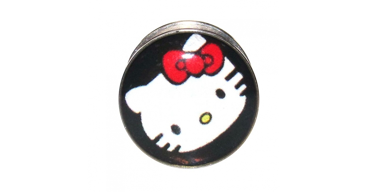 316l Surgical Steel Ear Plug Stretcher Expander W Hello Kitty
