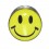Lobus- / Ohr-Plug Chirurgenstahl 316L Smiley Gelb