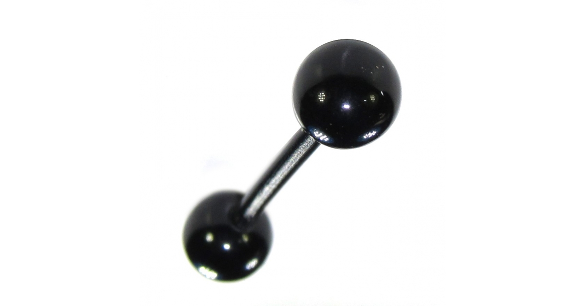 Blackline Black Bioflex Tongue Barbell Ring