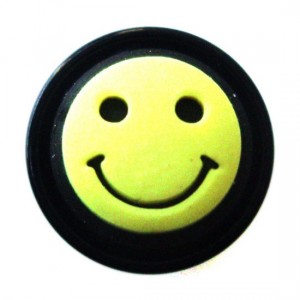 Lobus- / Ohr-Plug Blackline Smiley Gelb