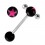 UV & Mixed Pink Star Black Tongue Ring w/ Balls 2
