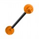 Langue Acrylique Orange Transparent Marbré