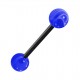 Langue Acrylique Bleu Foncé Transparent Marbré