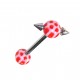 Piercing Lengua Compuesto Tortue Rojo Spikes