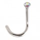 Nez Acier Chirurgical Strass Multicolore