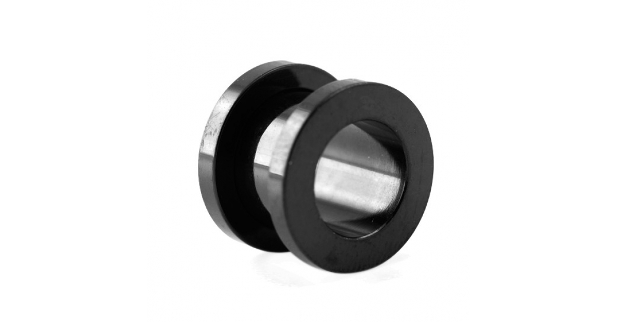 Tunnel Oreille Acier Chirurgical 316L à Visser - 1,2 à 25 Mm - Noir Ou Argent - Bijou Body Piercing