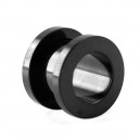 Lobus- / Ohr-Tunnel Blackline Chirurgenstahl 316L