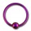 BCR-Ring- / Labret-Piercing Titan Grad 23 Eloxiert Rosa mit Klemmkugel