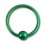 Titanium Ball Closure Ring w/ Green Anodization