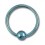BCR-Ring- / Labret-Piercing Titan Grad 23 Eloxiert Hellblau mit Klemmkugel