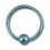 Titanium Ball Closure Ring w/ Light Blue Anodization