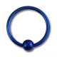 BCR-Ring- / Labret-Piercing Titan Grad 23 Eloxiert Marineblau mit Klemmkugel