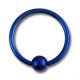 Labret Grade 23 Titanium Ball Closure Ring w/ Navy Blue Anodization