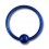 BCR-Ring- / Labret-Piercing Titan Grad 23 Eloxiert Marineblau mit Klemmkugel