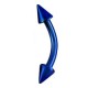 Piercing Ceja Titanio Grado 23 Anodizado Azul Marino Spikes