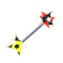 Nipple-Piercing Biokompatiblen Silikon Schwarz / Gelb / Rot