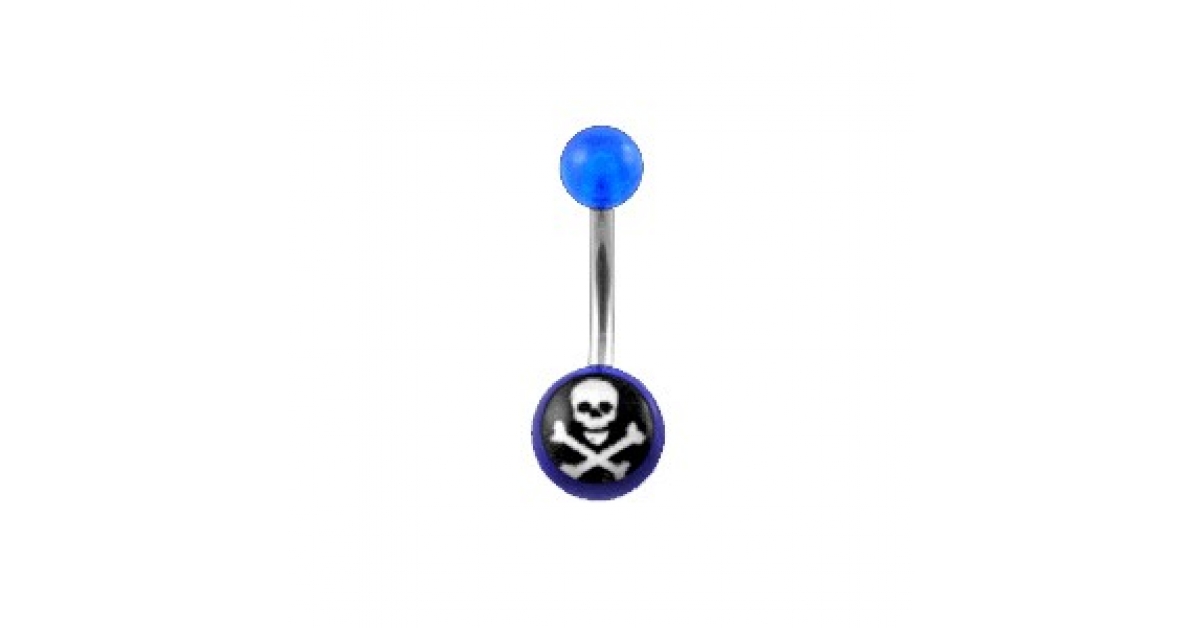 Skull hot sale belly bar