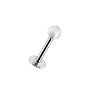 Tragus- / Labret-Piercing Acryl Transparent Kugel