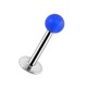 Tragus- / Labret-Piercing Acryl Dunkelblau Transparent Kugel