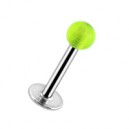 Tragus- / Labret-Piercing Acryl Gr&uuml;n Transparent Kugel