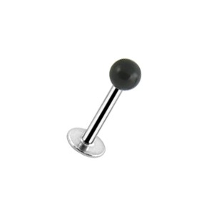 Tragus- / Labret-Piercing Acryl Schwarz Kugel