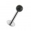 Tragus- / Labret-Piercing Acryl Schwarz Kugel