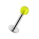 Tragus- / Labret-Piercing Acryl Gelb Transparent Kugel