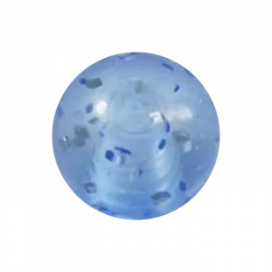 Acrylic UV Light Blue Piercing Glitter Only Ball