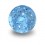 Acrylic UV Light Blue Piercing Glitter Only Ball