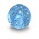 Boule de Piercing Acrylique Bleue Clair UV Scintillante