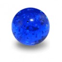 Boule de Piercing Acrylique Bleue Foncé UV Scintillante