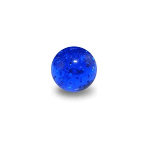 Acrylic UV Navy Blue Piercing Glitter Only Ball