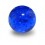 Boule de Piercing Acrylique Bleue Foncé UV Scintillante