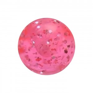 Bola de Piercing Acrílico Rosa UV Lentejuelae