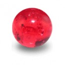 Boule de Piercing Acrylique Rouge UV Scintillante