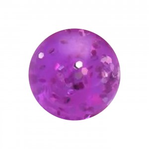 Acrylic UV Purple Piercing Glitter Only Ball