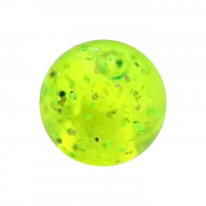 Bola de Piercing Acrílico Verde UV Lentejuelae