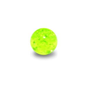 Boule de Piercing Acrylique Verte UV Scintillante