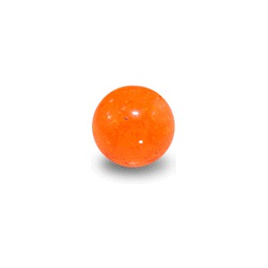 Acrylic UV Orange Piercing Glitter Only Ball