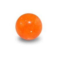 Acrylic UV Orange Piercing Glitter Only Ball