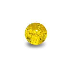 Acrylic UV Yellow Piercing Glitter Only Ball