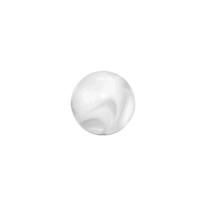 Boule de Piercing Acrylique Blanche UV Marbrée