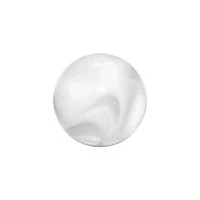 Acrylic UV White Piercing Marbled Only Ball