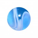 Bola de Piercing Acrílico Azul Claro UV Veteadoe