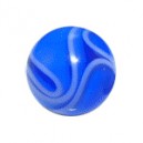Acrylic UV Navy Blue Piercing Marbled Only Ball