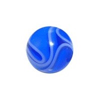 Acrylic UV Navy Blue Piercing Marbled Only Ball