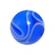 Boule Acrylique Bleue Foncé UV Marbrée