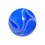 Boule de Piercing Acrylique Bleue Foncé UV Marbrée